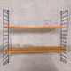 Vintage wall shelf in cherry and black metal Style String Tomado