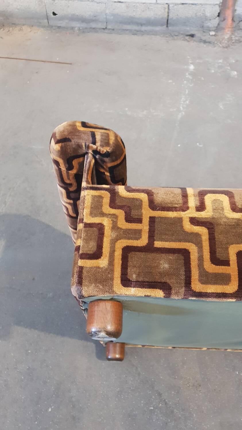 Paire de fauteuils en velours, 1970