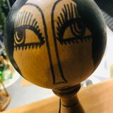 Bilboquet silhouette old woman