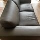 Roche Bobois Réflexion model sofa in taupe leather, 2.5 seats.