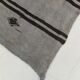 Striped Pattern Gray & Black Vintage Kilim Rug, 188x267Cm