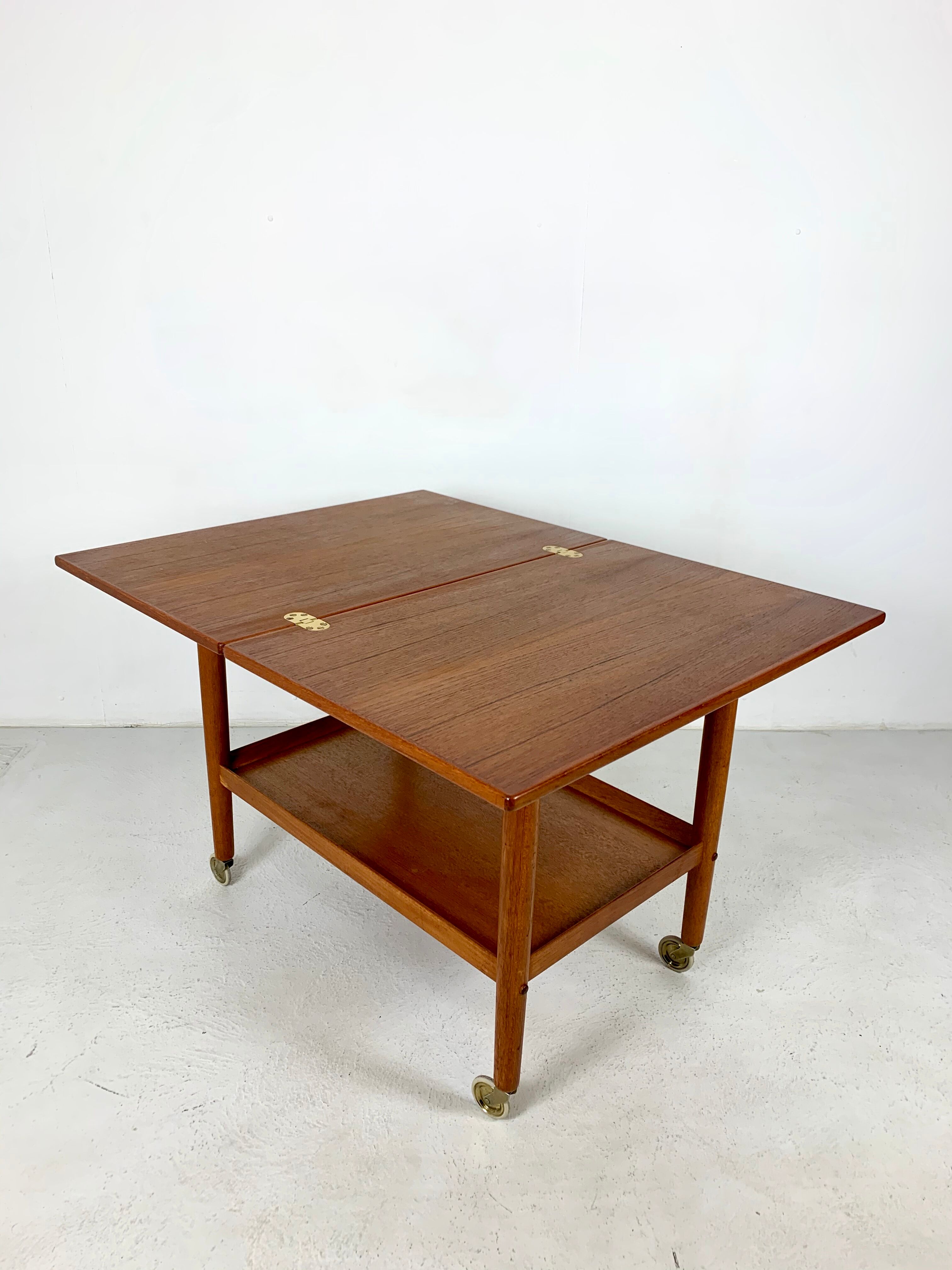 Danish midcentury teak bar trolley by Grete Jalk