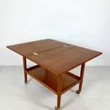 Danish midcentury teak bar trolley by Grete Jalk