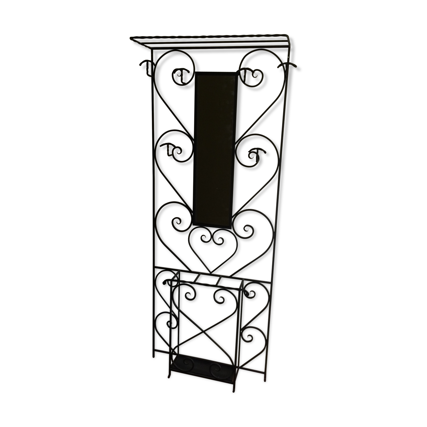 Wrought iron coat holder