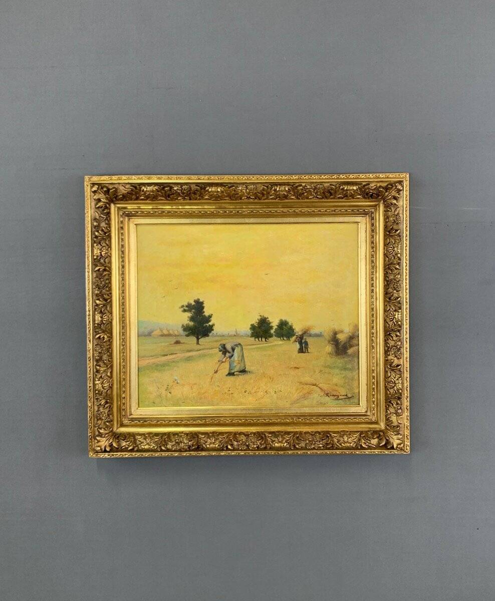 Oil Painting on Canvas Paul Emile Felix Raissiguier 19th Century