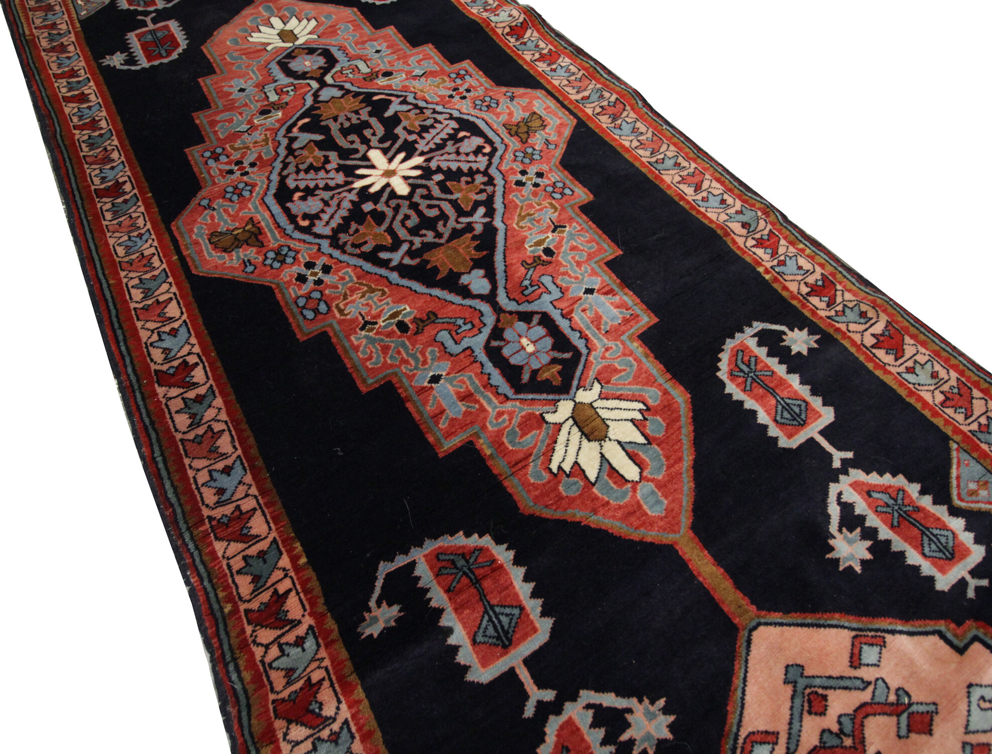 Persian rug handwoven wool 87x270cm