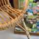 Fauteuil coquille rotin enfant