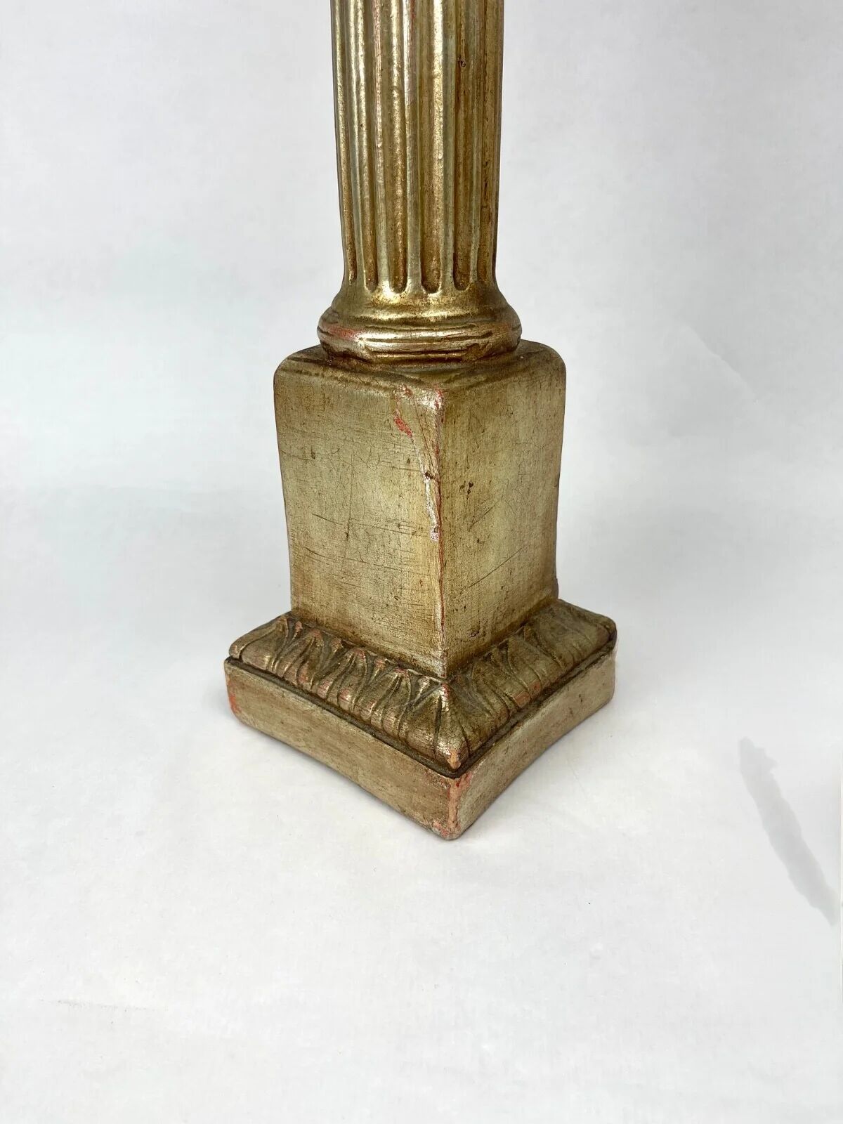 Large ceramic lamp base in a golden wood effect.