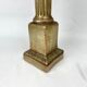 Large ceramic lamp base in a golden wood effect.