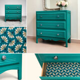 Commode art déco vert émeraude