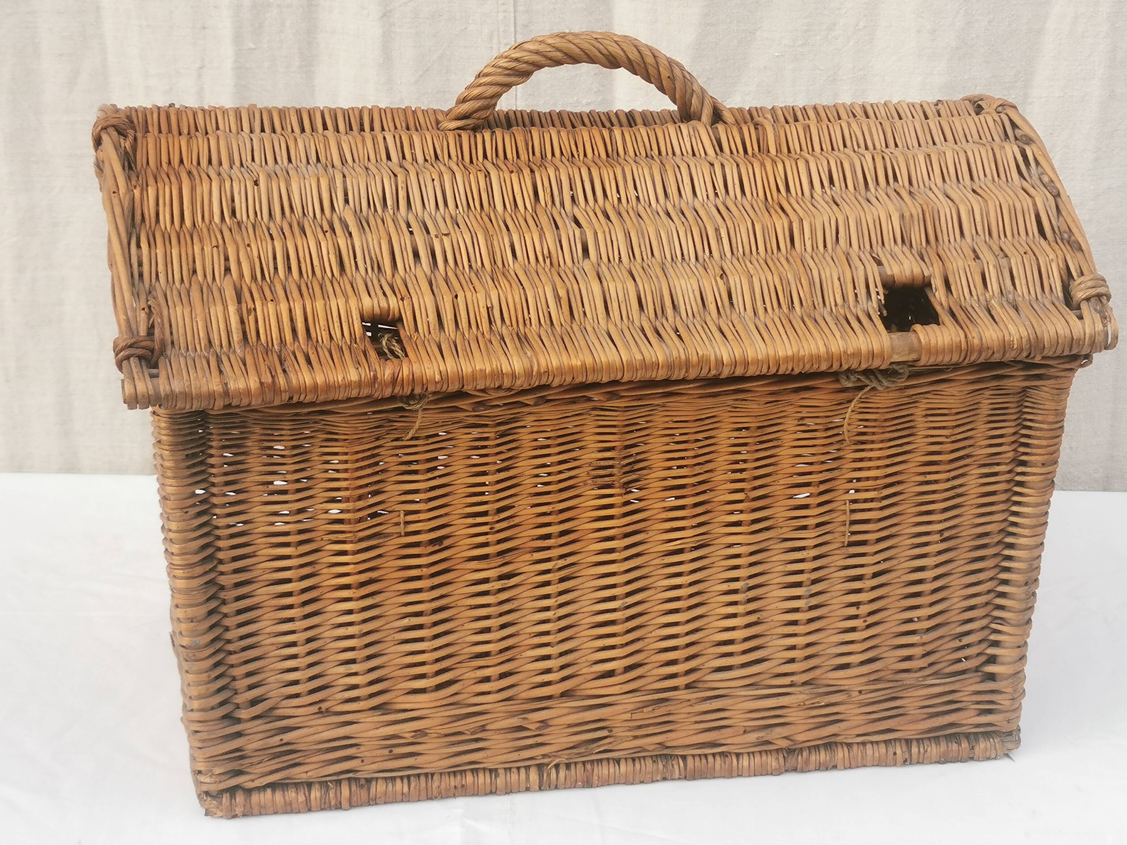 Large vintage wicker basket