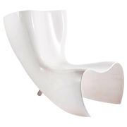 Chaise en feutre blanc moderne conçue par Marc Newson, Italie années 90.