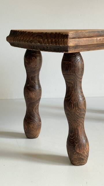 TABOURET Vintage BOIS Tourné