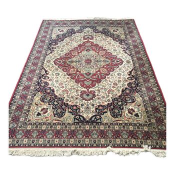 Vintage rug carpet 70s mid century czechoslovakia red 246cm x 360cm