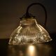 Prismatic glass Holophane pendant light circa 1950