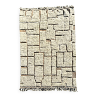 Large modern Berber rug beni ouarain 200x320 cm