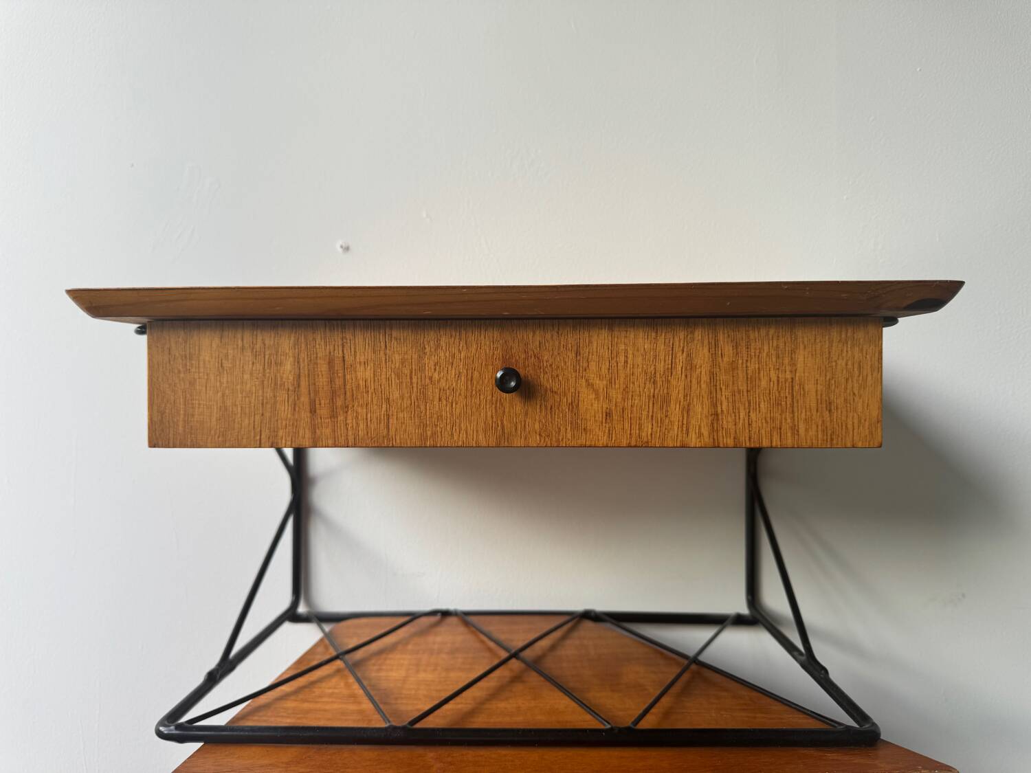 Vintage floating wall shelf in Norwegian teak, 1960s