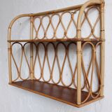 Rattan wall shelf 50s