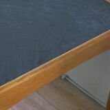 Table basse en chêne massif et ardoise, style milieu du siècle, signée Eric Merthen, Suède, années 1960