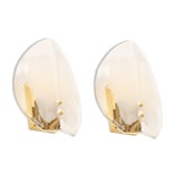 Kalmar wall sconces in brass and Murano glass, Austria, 1970s.