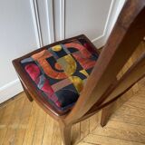 Vintage - 1930s chair with marquetry - Art Deco style - Renovated