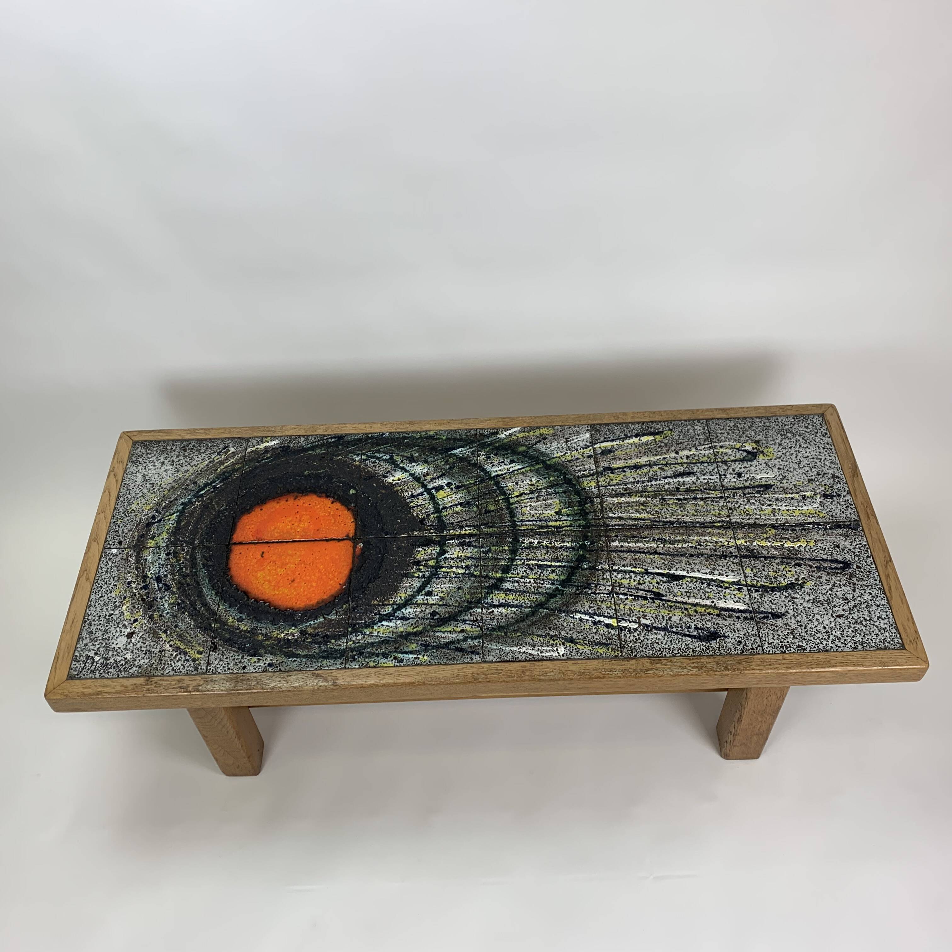 Mid-century design ceramic coffee table, 1970’s
