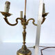 Three-branched golden candlestick