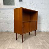 Vintage Scandinavian teak buffet bookcase, 60s