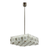 Vintage Sculptural Glass Pendant Lamp by Kamenický Šenov, 1970s