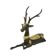 Vintage Bronze Sculpture Reclining Deer Sarreid Ltd 32cm