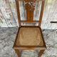 Vintage Art Deco Chair Wood & Cane Seat #E088