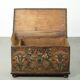Decorative hand-painted antique Austrian bridal chest with character