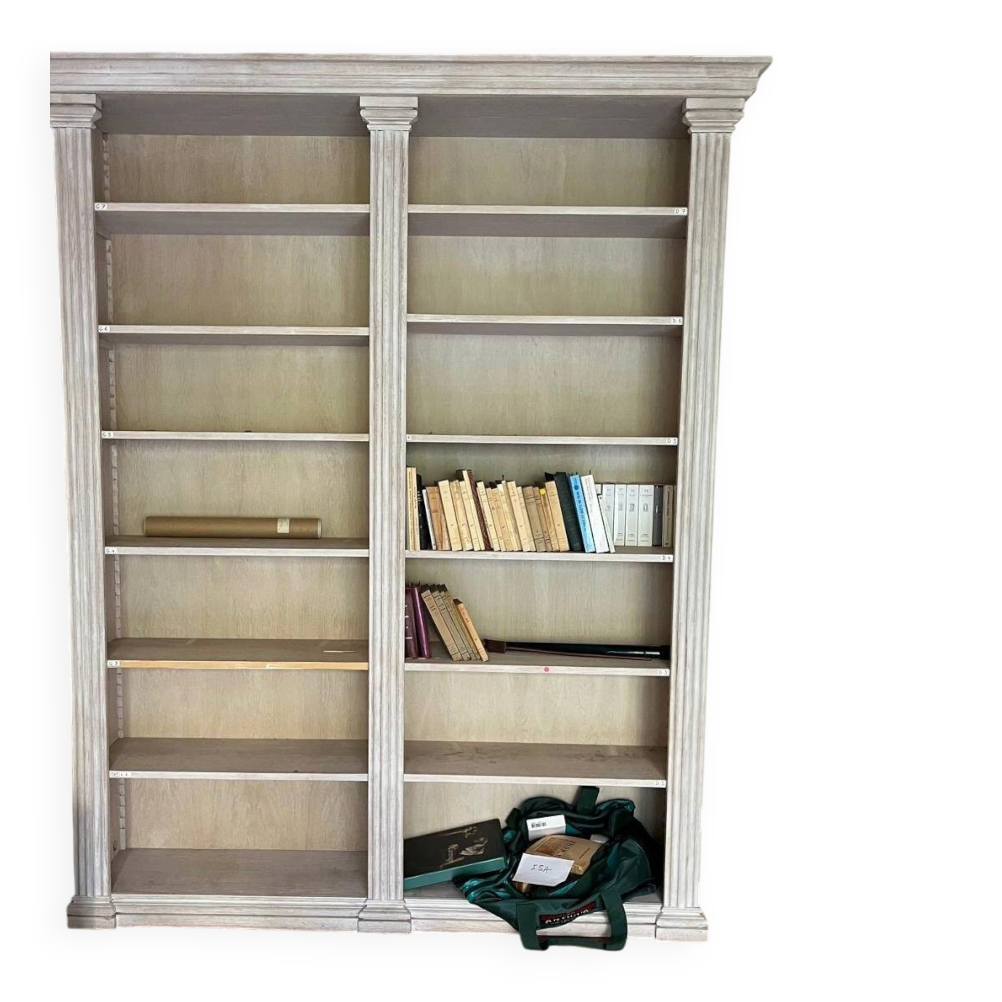 Cerused oak library - High-end