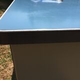 Modernist industrial and vintage console table in Stafor brand metal