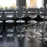 10 vintage stemmed wine glasses