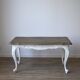 Table basse chêne piètement blanc