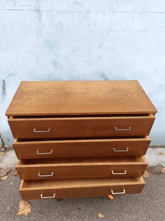 Vintage light oak chest of drawers