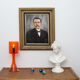 Portrait men 1930 in gold frame