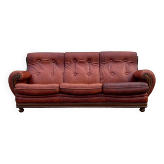 Brown Leather Sofa