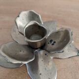 Bougeoir lotus en laiton