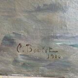 Oil on canvas Cyprien Boulet Portrait of children