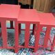 Lot de 3 tables gigognes d'esprit chinoise