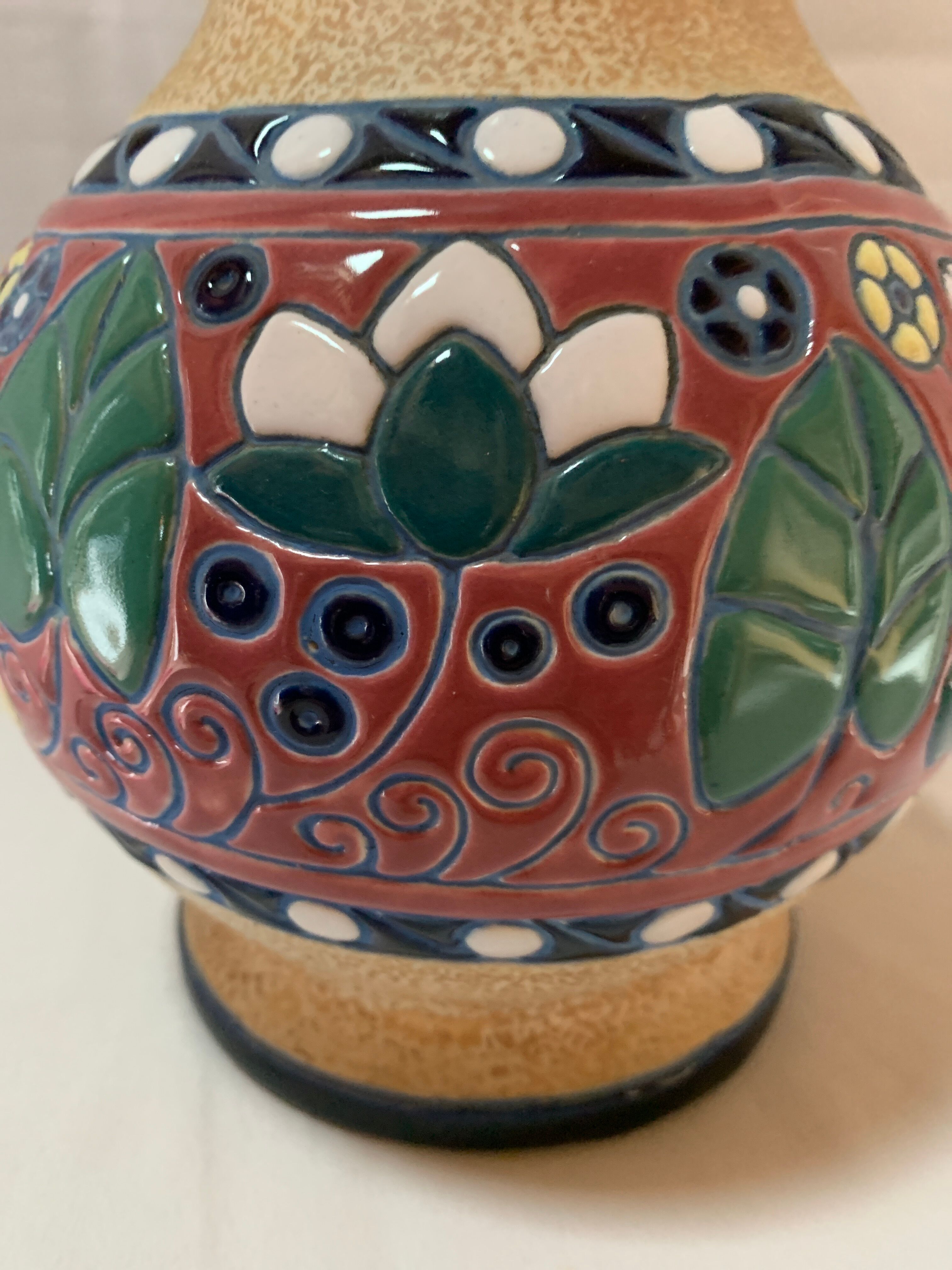 Enamelled vase