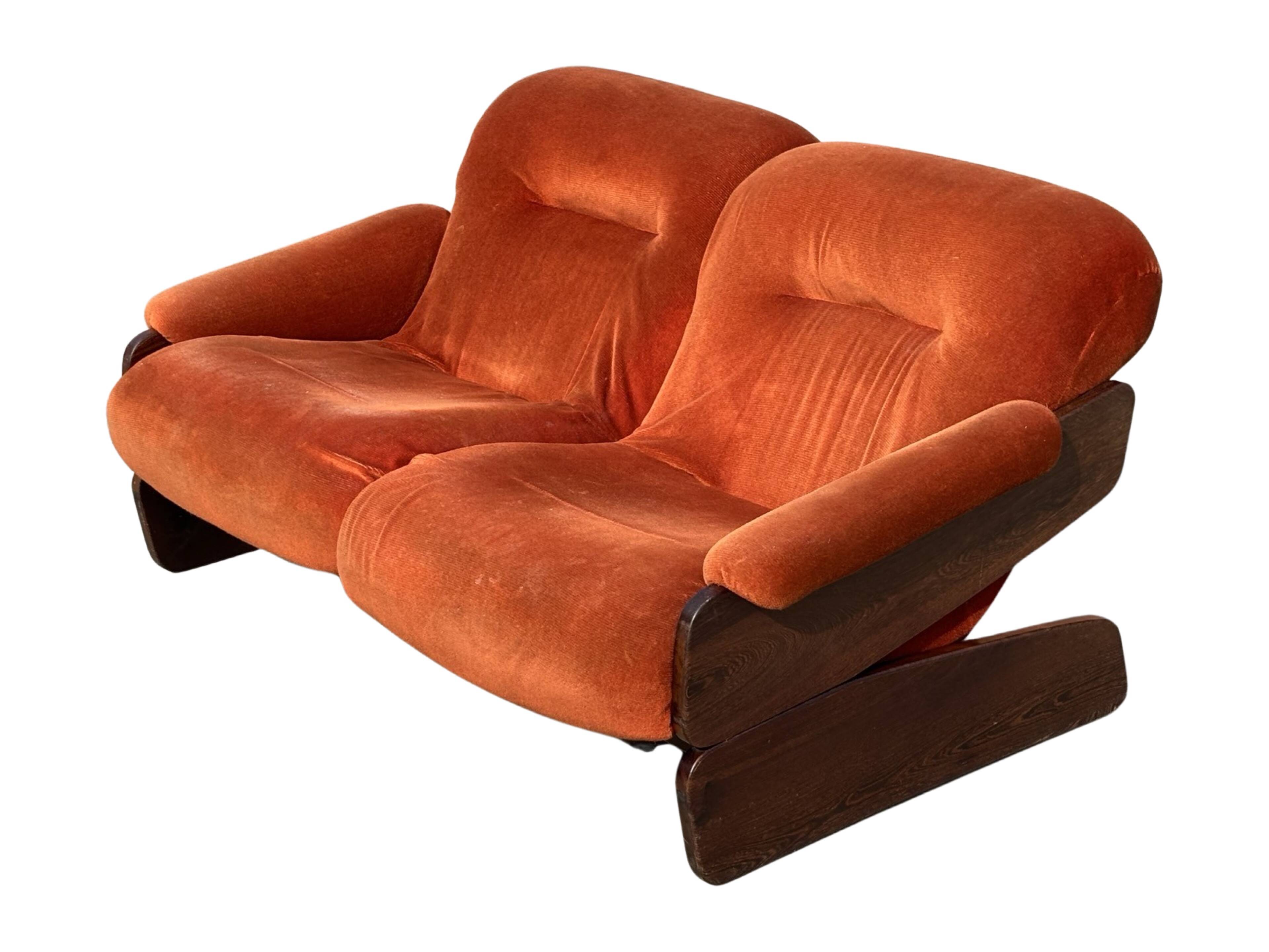 Vintage Space Age Sofa Two Seater Sofa Design 1970s