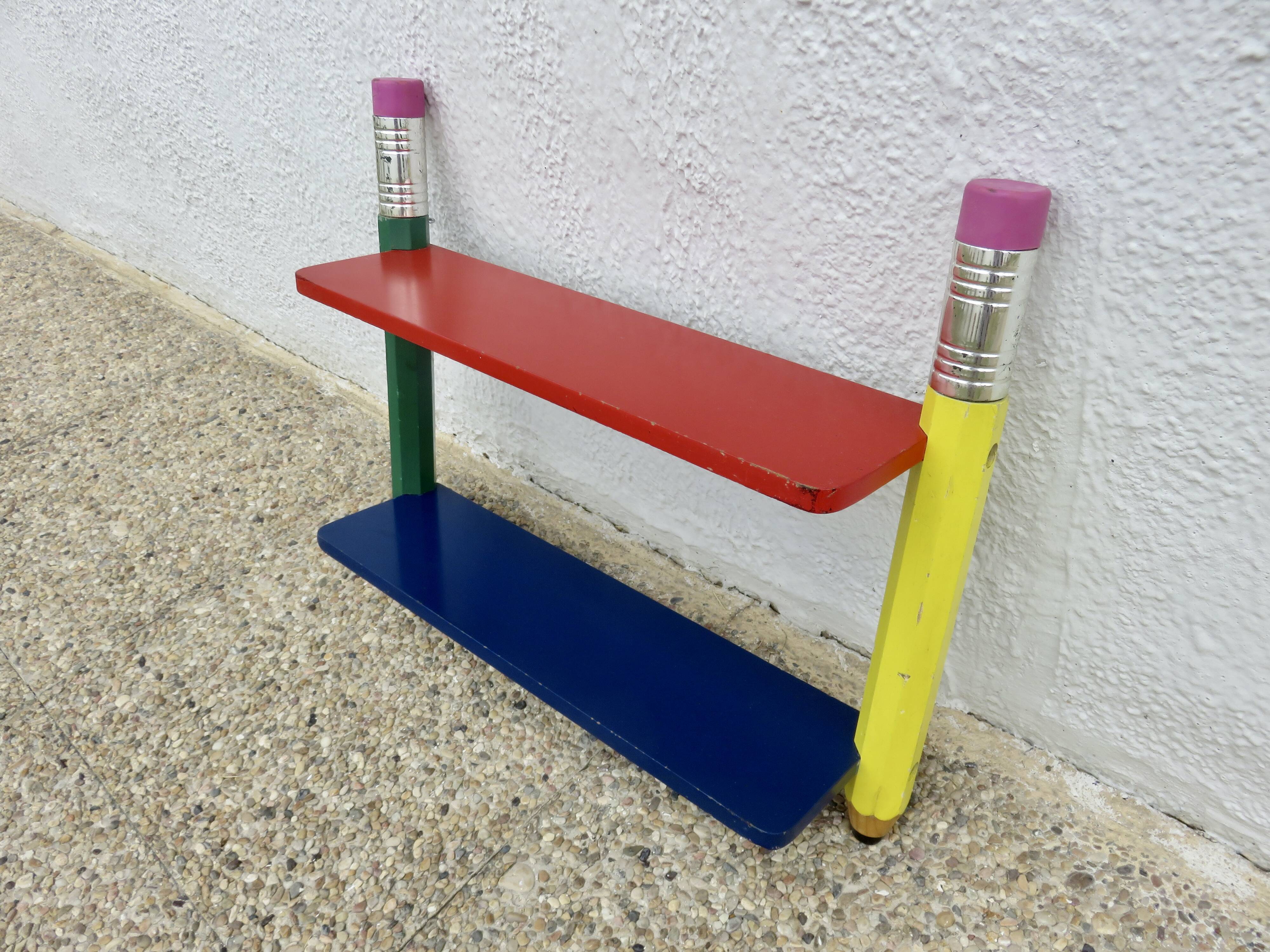 "Pencil" wall shelf designed by Pierre Sala, 1980