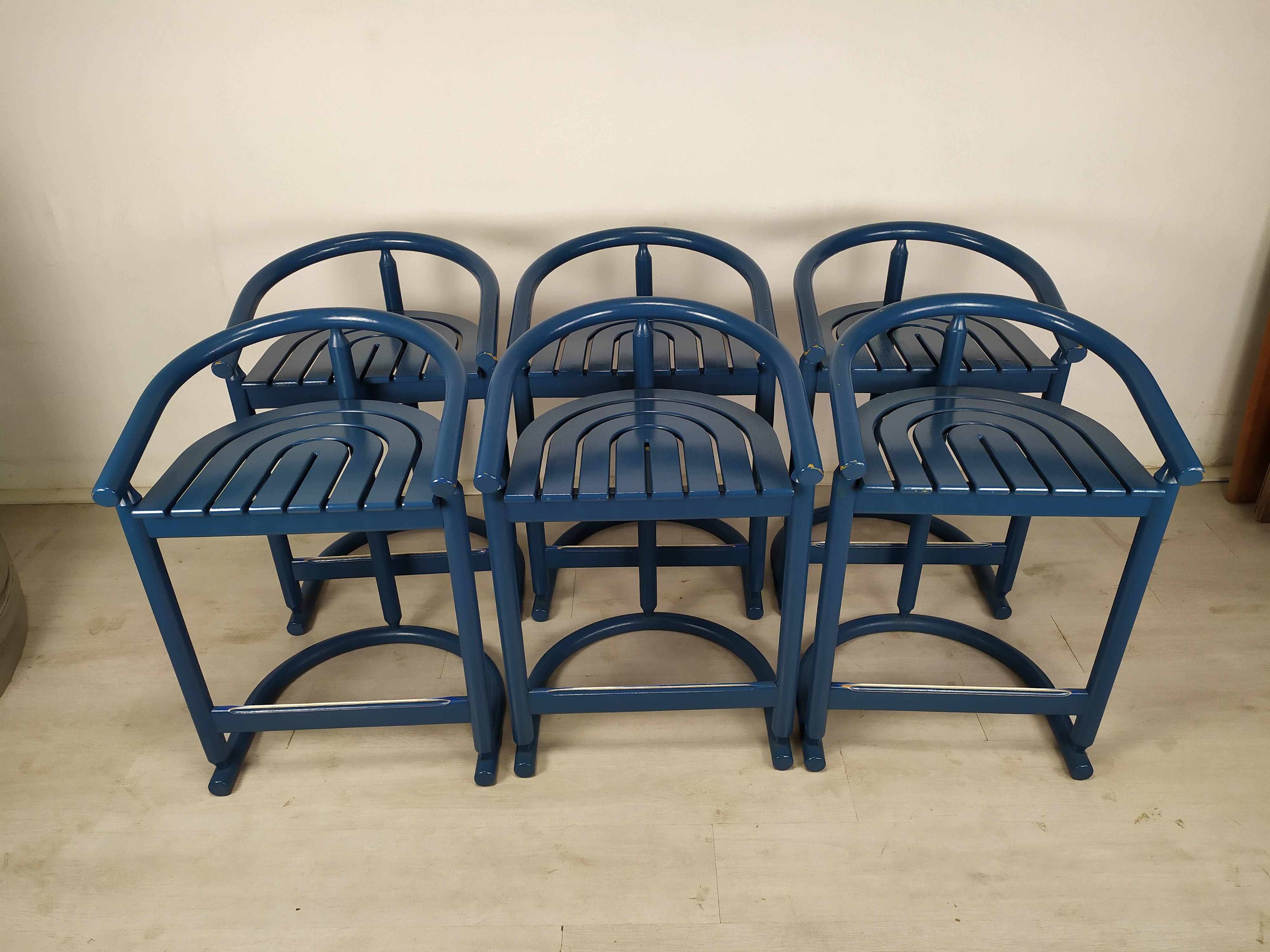 Vintage blue bar stools