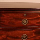 Regency period bombé commode in mahogany