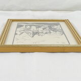 Lithograph print signed sueur village view 58/250