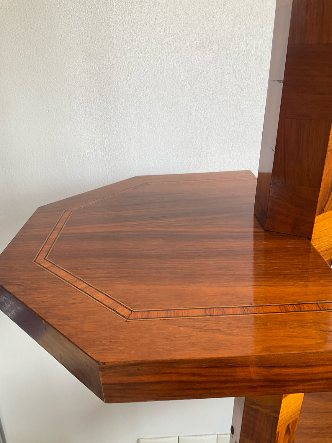 De Coene Art Deco floor lamp in marquetry