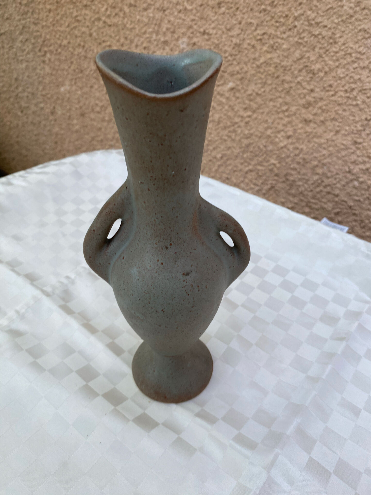 Vintage soliflore vase in Vallauris stoneware — 1960s/70s